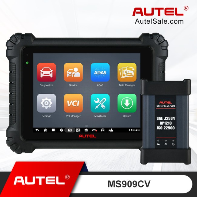[Last One] Secondhand 99% New Autel Maxisys MS909CV AULMS909CV 3-In-1 Heavy Duty Diagnostic Tablet With MAXIFLASH VCI