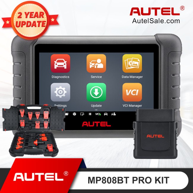 [Multi-Language] Autel MaxiPRO MP808BT PRO with Complete OBD1 Adapters Support Battery Testing & Compatible with Endoscopes